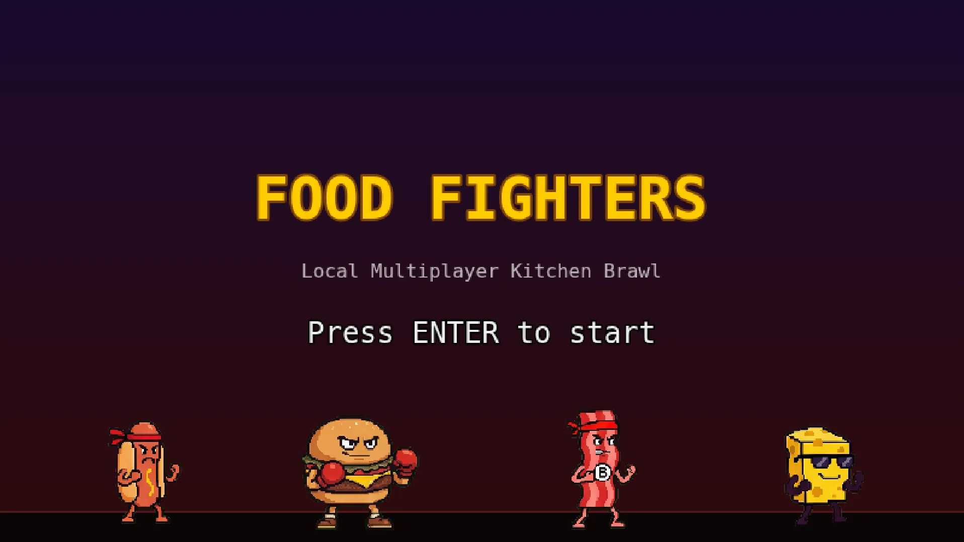 Food Fighters title screen